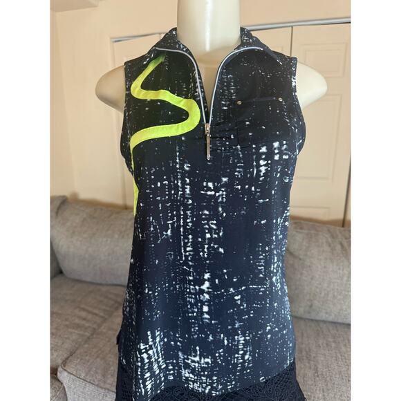 Jamie Sadock Sleeveless Golf Top Black and White Size XS - Picture 3 of 5